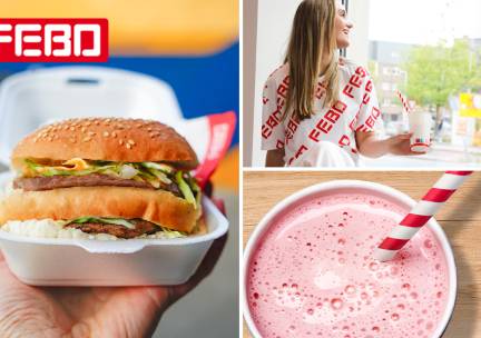 Burger + milkshake bij FEBO Tilburg