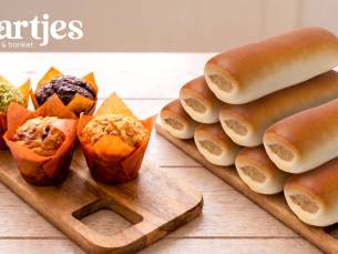 8 worstenbroodjes + 5 muffins