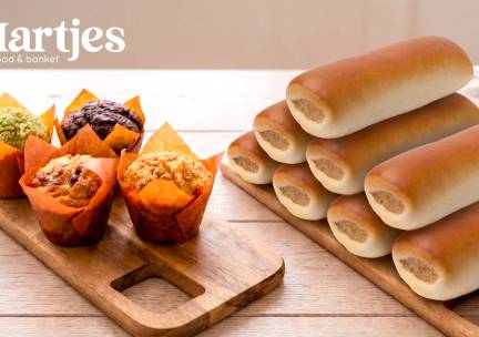 8 worstenbroodjes + 5 muffins