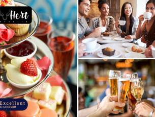 High tea, wine of beer + cava of 3 of 4 gerechtjes bij Brasserie Ut Hert