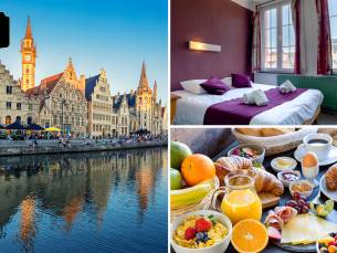 Overnachting voor 2 in een kamer naar keuze + ontbijt + welkomstdrankje in hartje Gent
