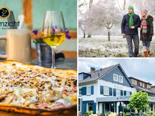 Wandel- of fietsarrangement + koffie/thee met gebak + 2-gangenlunch bij Ruimzicht - Brasserie BrÃ»t