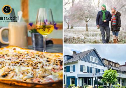 Wandel- of fietsarrangement + koffie/thee met gebak + 2-gangenlunch bij Ruimzicht - Brasserie BrÃ»t