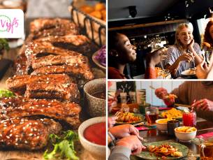 2-gangen spareribsdiner bij Café Restaurant De Vijf