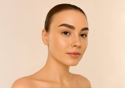Permanente make-up (PMU) powder brows of lipblush