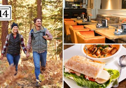 Wandelarrangement: warme drank + gebak en lunch bij Brasserie 14