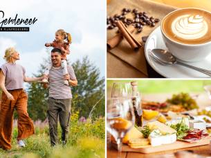 Wandelarrangement incl. drankje + lekkers + borrelplank