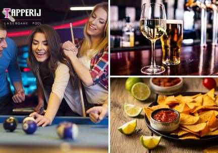 Poolen (2 uur) voor 4 personen + nacho's bij De Tapperij in Hengelo