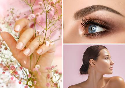 Wenkbrauw-, wimper- of manicurebehandeling naar keuze