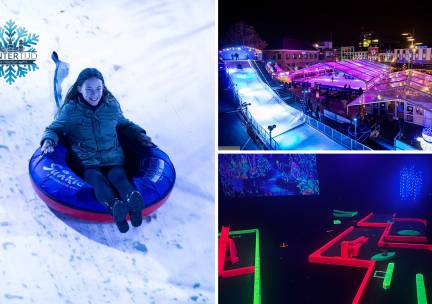 9 holes magic wintergolf + 2x glijden van glijbaan + drankje bij Wintertijd Heerlen