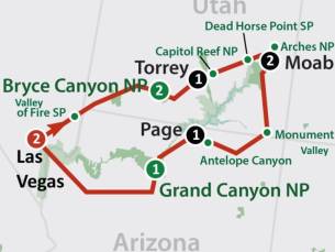 Utah & Arizona Four Seasons (11 dagen)