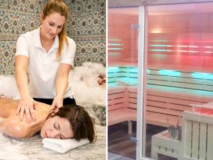 Toegang tot sauna en hamam inclusief massage naar keuze