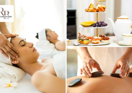 Duo-massage naar keuze of -gezichtsbehandeling (25 min) + 2-gangenlunch + drankjes