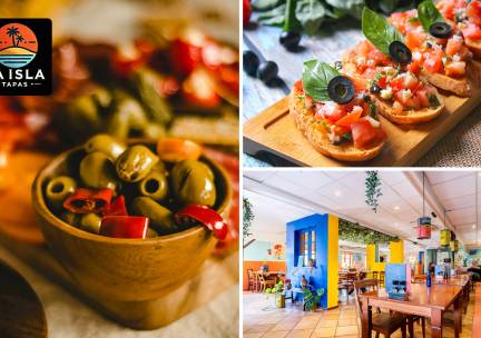 Tapaspakket voor 5, 10 of 15 personen om af te halen of evt. bezorgen bij La Isla Tapas