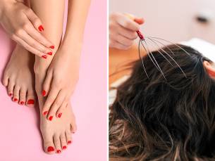 Pedicure- of manicurebehandeling + gellak (60 min) of kriebelmassage (60 min)