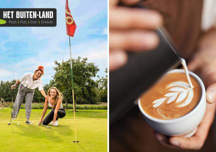 9 holes Pitch&Putt golf + warme drank