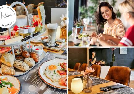 Ontbijt + evt. glas bubbels bij Brasserie De Wissen