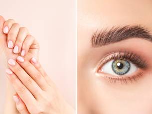 BIAB-behandeling + evt. gellak of brow lamination