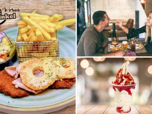 2-gangen schnitzel- of kipsatÃ©diner bij Eetwinkel Â´t Huus