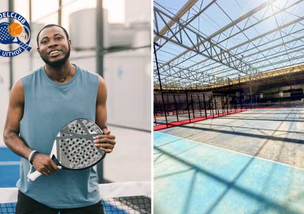 Huur padelbaan (1,5 uur) voor 4 personen + evt. koffie/thee en luxe koek