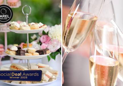 High tea + glas bubbels bij Parel Paviljoen