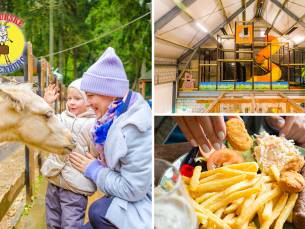 Entree kinderspeelboerderij + hapje en drankje of snackmenu