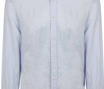 Scotch and Soda Linnen Overhemd Lichtblauw