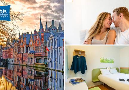 Overnachting voor 2 + ontbijt in Brugge