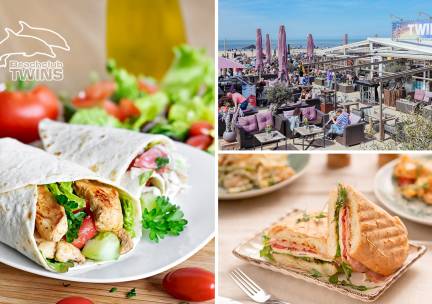 2-gangenlunch aan zee bij Beachclub Twins