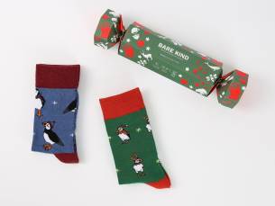 Christmas Cracker Bamboo Socks - 2 Pairs | UK Adult 4-7