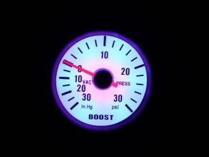 "Turbo-Boost Vakuum Presse Messgerät Meter für Auto Auto 2"" 52mm 0 ~ 30in. HG / 0 ~ 30 PSI blau LED-Licht"
