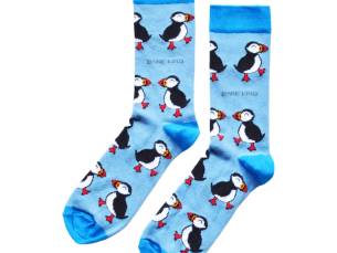 Save the Puffins Bamboo Socks | UK Adult 7-11