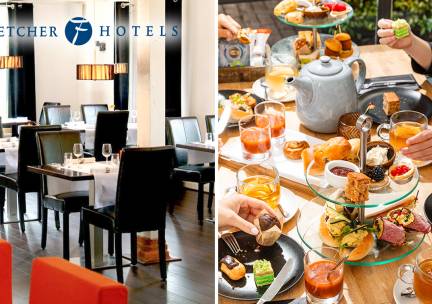 High Tea, High Wine, High Beer of High Bubbles voor 2 bij Fletcher Hotels