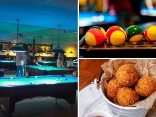 2 uur poolen + portie bitterballen bij Poolcafé de Kets