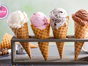 Strippenkaart voor 10 bolletjes ijs bij De IJshoek