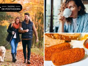 Wandelarrangement met koffie, gebak en lunch bij Taverne de Posthoorn