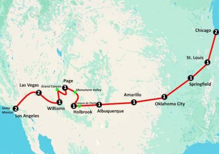 Historic Route 66 (16 dagen)