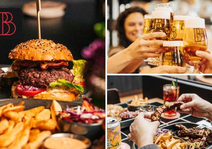 Burger + friet + drankje bij Beers & Barrels