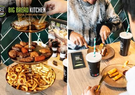 High friet met snacks + softijs + saus + onbeperkt friet bij Big Bread Kitchen Schijndel