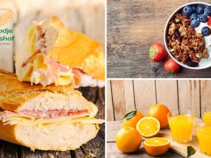 Ontbijtplank + glas verse jus dâorange of onbeperkte broodjesproeverij