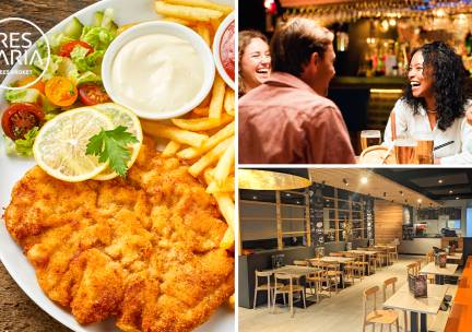 Loaded schnitzel + drankje bij Restaria Markt 41