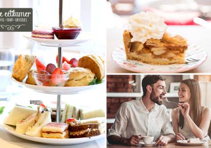 High tea of warme drank + appeltaart bij Lunchroom De Eetkamer