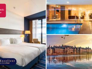 Overnachting voor 2 + ontbijt + toegang spa + parkeren in Den Haag