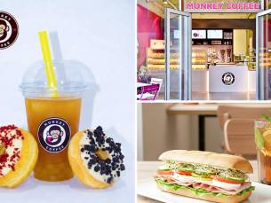 Donut naar keuze + bubble tea OF panini/tosti + iced tea naar keuze