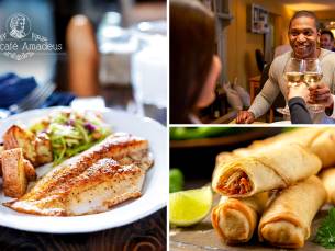 2- of 4-gangen keuzediner bij DinercafÃ© Amadeus