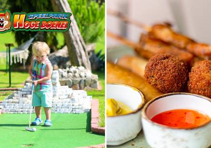 Minigolf + bittergarnituur bij Speelpark Hoge Boekel