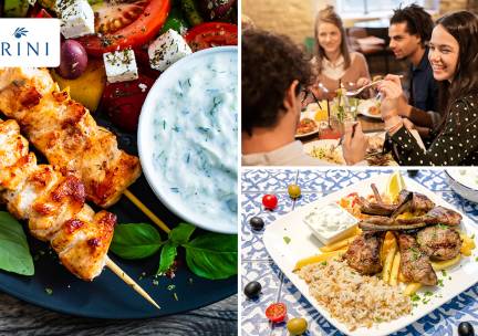 Grieks hoofdgerecht naar keuze of 3-gangendiner Ã  la carte in hartje Den Haag