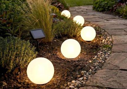 Solar Lichtbollen Snoer Met Warm Wit En Kleuren - Met 5 Lichtgevende Bollen ...