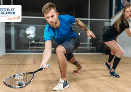 1, 3 of 5 keer squashen (45 min) + rackethuur in hartje Maastricht