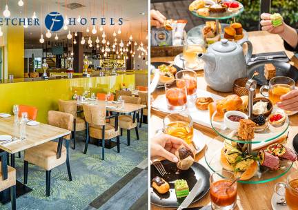High Tea, High Wine, High Beer of High Bubbles voor 2 bij Fletcher Hotels